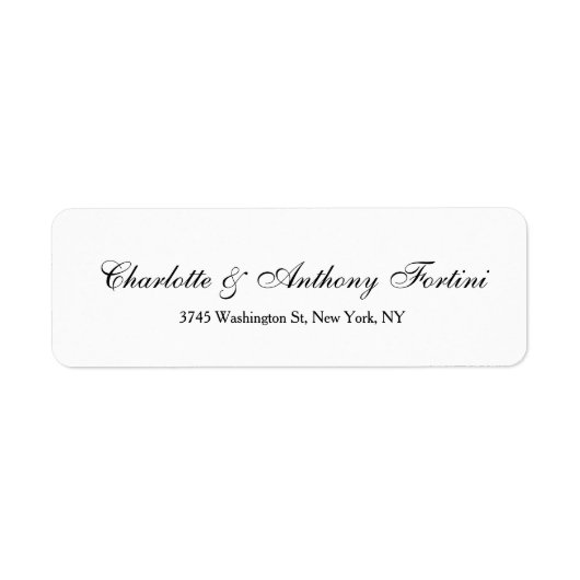 Étiquette Nom du mariage Conception d'écriture manuscrite cl (Devant)