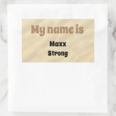 Étiquette Nom du poney du coucher du soleil (Sac)