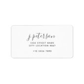 Étiquette Nom du script de calligraphie lettres à la main Ad (Devant)