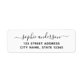 Étiquette Nom du script de calligraphie tendance Adresse de  (Devant)