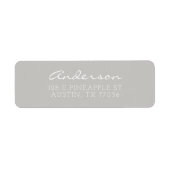 Étiquette Nom du script de famille personnalisé | Adresse de (Devant)