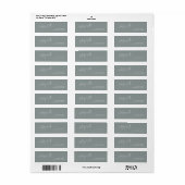 Étiquette Nom du script vert Sage Adresse de retour Étiquett (Feuille entière)