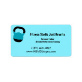 Étiquette Nom du Studio de Fitness Spécialité Kettlebell Adr (Devant)
