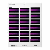 Étiquette Nom élégant et montant initial/s (Feuille entière)