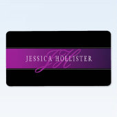 Étiquette Nom élégant et montant initial/s