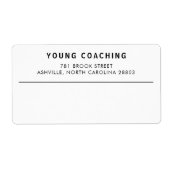 Étiquette Nom en gras Entreprise moderne (Devant)