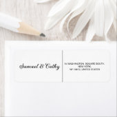 Étiquette Nom et adresse de remplacement simples blanc et no (En situation)