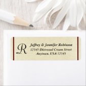 Étiquette Nom et adresse de retour de la crème rustique (En situation)