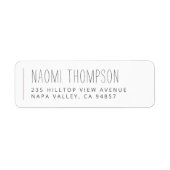 Étiquette Nom et adresse minimalistes Boho (Devant)