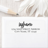 Étiquette Nom - Lucky Fashion Script - Adresse de retour (En situation)