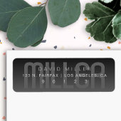 Étiquette Nom moderne Subtile Gray Très foncé Gradient