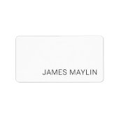 Étiquette Nom modifiable minimal simple ou autre texte (Devant)