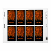 Étiquette "Nom" Orange Spectres crâniens (Feuille entière)