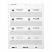 Étiquette Nom Professionnel Et Logo Personnalisé (Feuille entière)