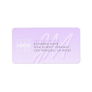 Étiquette Nom professionnel et Modèle Slogan Violet clair