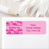 Étiquette Nom rose de camouflage de Camo personnalisé (En situation)