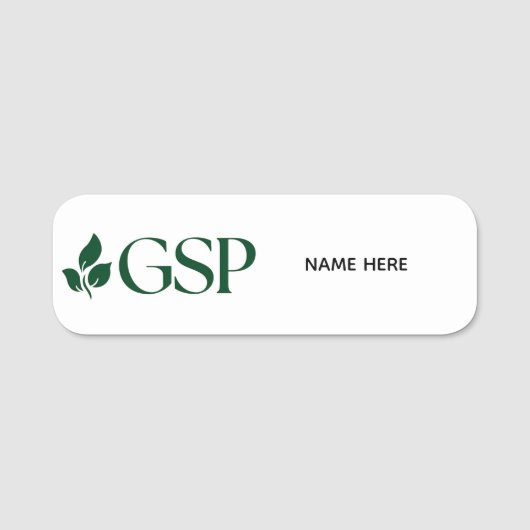 Étiquette nominative à dos magnétique GSP (Devant)