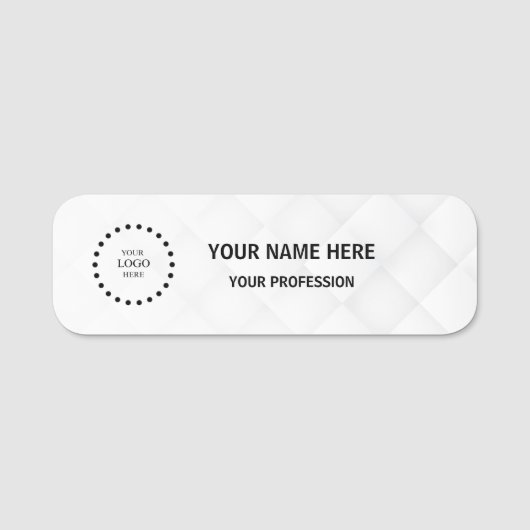 Étiquette nominative aimantée avec logo de l'entre (Devant)