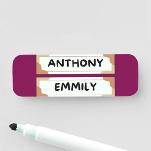 Étiquette nominative Anthony Emily Classic