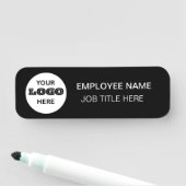 Étiquette nominative avec logo de l'entreprise (En situation)