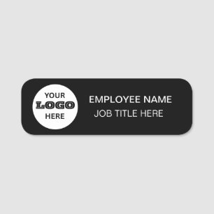 Étiquette nominative avec logo de l'entreprise