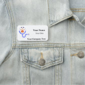 Étiquette nominative avec logo de vétérinaire text (En situation)