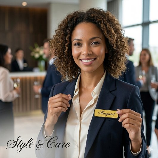 Étiquette nominative classique Black M Gold avec n