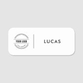 Étiquette nominative de base avec logo d'entrepris (Devant)