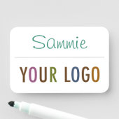 Étiquette nominative effaçable à sec avec logo, av (En situation)