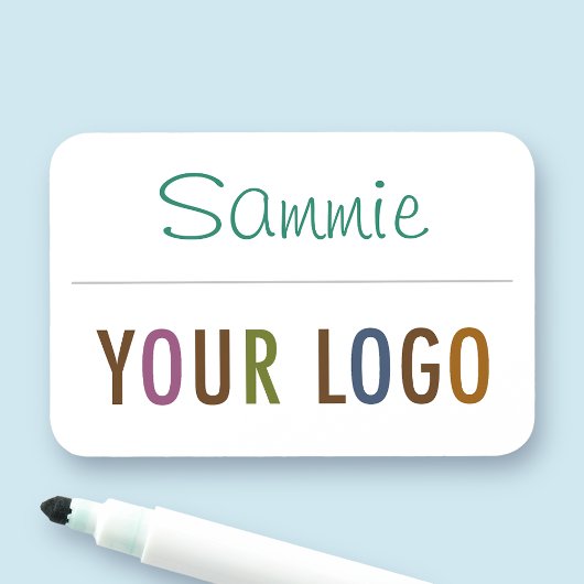 Étiquette nominative effaçable à sec avec logo, av