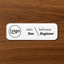 étiquette nominative employé à logo personnalisé e