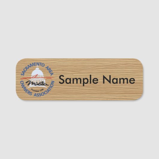 Étiquette nominative en bois SAMOA (Devant)