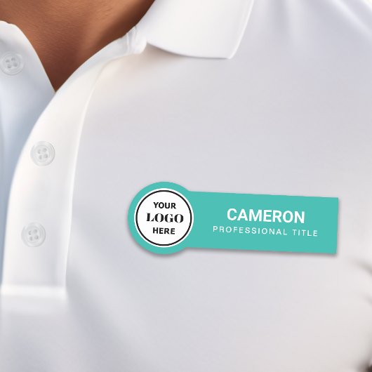 Étiquette nominative Logo de la société Turquoise