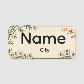 Étiquette nominative Mahjong