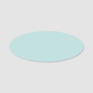 Étiquette nominative ovale Aqua Blue 3" X 1.25"