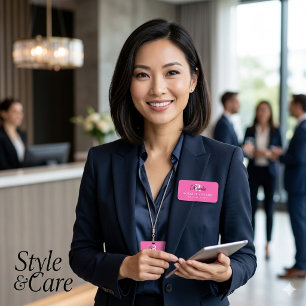 Étiquette nominative personnalisée avec monogramme
