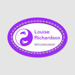 Étiquette nominative Purple Bling
