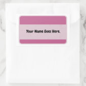 Étiquette nominative rose (Sac)