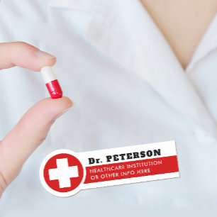 Étiquette nominative simple infirmière de soins de