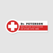 Étiquette nominative simple infirmière de soins de (Devant)