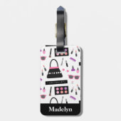 Étiquette nommée à la mode de bagage de filles de (Dos Vertical)