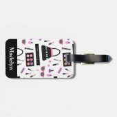 Étiquette nommée à la mode de bagage de filles de (Dos horizontal)