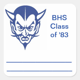 Étiquette nommée, autocollant de carré de la