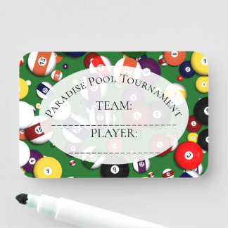 Étiquette nommée - classique - billards