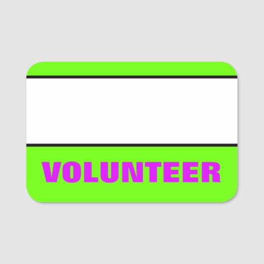 Étiquette nommée de "VOLONTAIRE" (Devant)