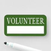Étiquette nommée "VOLONTAIRE" de vert (En situation)