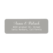 Étiquette noms de mariée personnalisés mariage adresse de re (Devant)