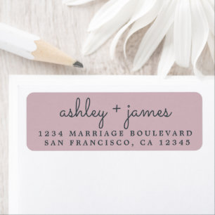Étiquette Noms élégants Pastel Purple Mariage Adresse de ret