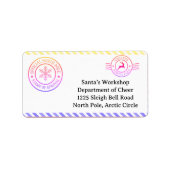 Étiquette North Pole Mail | Enchanted Elf (Devant)