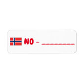 Étiquette Norvège (Devant)